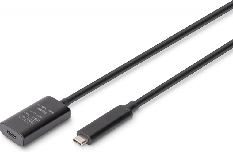 Aktivní prodlužovací kabel USB-C na USB-C Digitus, USB 3.2 Gen 2, 5 m