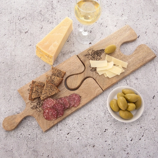 Chytrý tvar puzzle pro rozšíření servírovací plochy