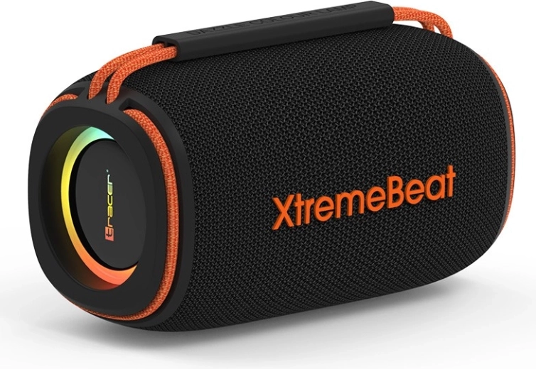 Bezdrátový reproduktor Tracer XtremeBeat Mid TWS s RGB podsvícením – černý