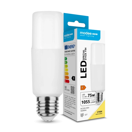 LED žárovka Modee Lighting Stick T44 11,1 W E27 teplá bílá 1055 lm