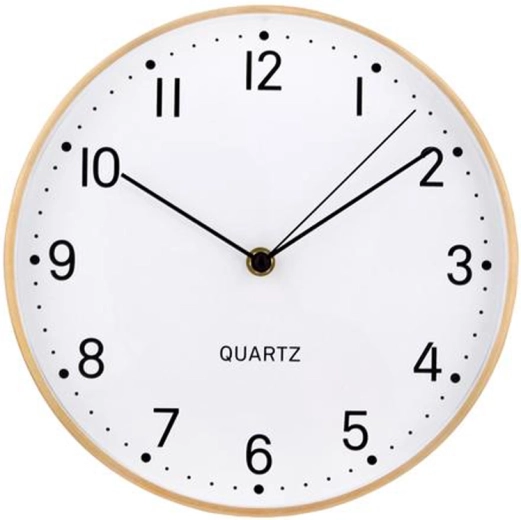 Nástěnné hodiny se zlatým rámem, 24,8 cm