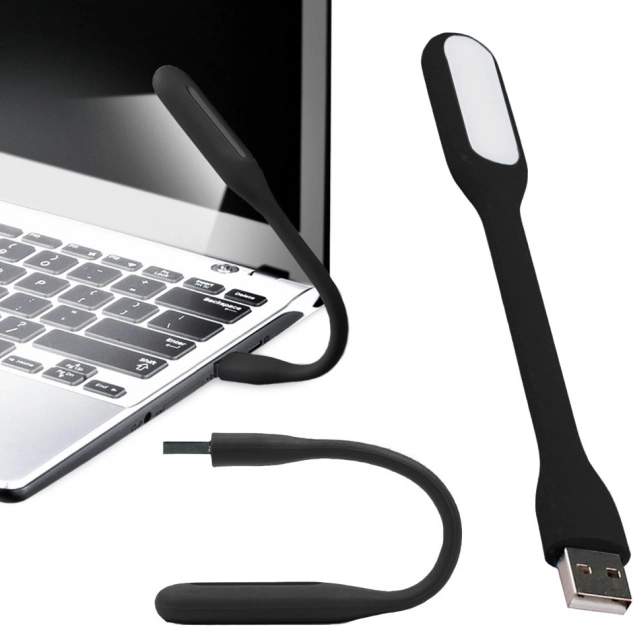 Flexibilní silikonová USB LED lampička k notebooku