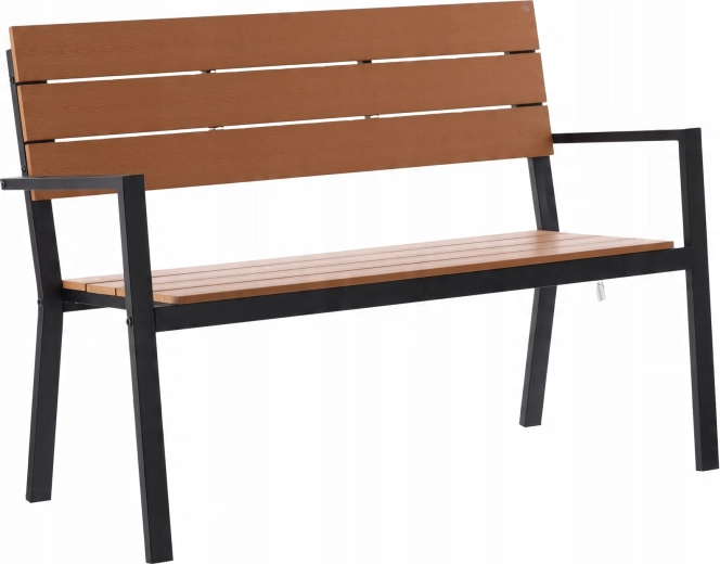Zahradní lavice Garden Line 118 × 54 × 77 cm, hnědá/černá
