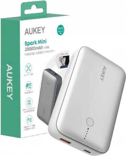 Aukey Spark Mini powerbanka bílá 20000mAh