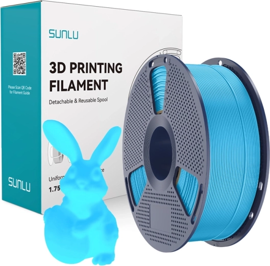 Sunlu PLA filament svítící ve tmě modrý 1 kg