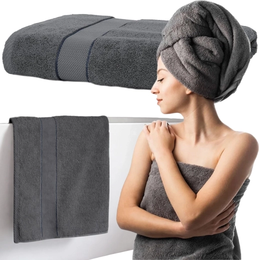 RENEW FORCE koupelnový ručník dry spa grey 70 × 140 cm