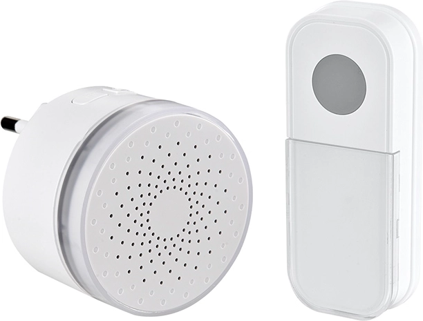 Solight bezdrátový mini zvonek do zásuvky 180 m – Bílá