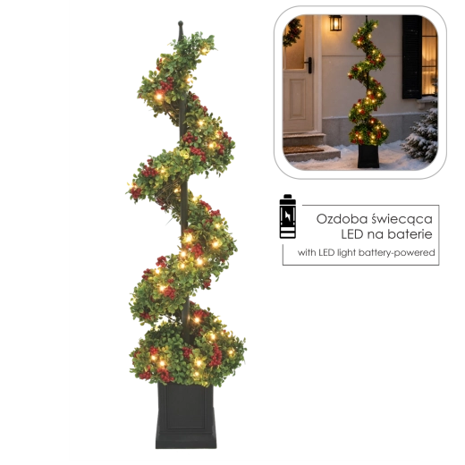 Vánoční LED stromek spirála 120 cm