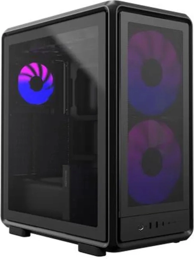 Pc skříň MasterFrame 500 Mesh černá ARGB open‑frame