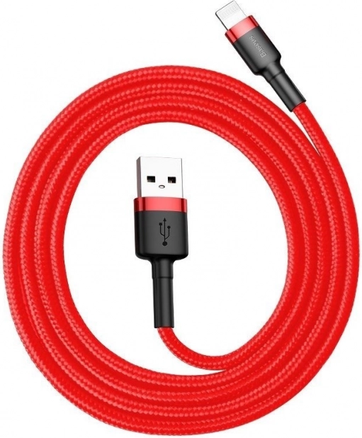 baseus cafule usb–lightning kabel 2 m, červený