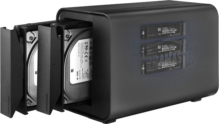 TerraMaster D5 Hybrid 5pozicová externí skříň DAS pro SATA a M.2 NVMe