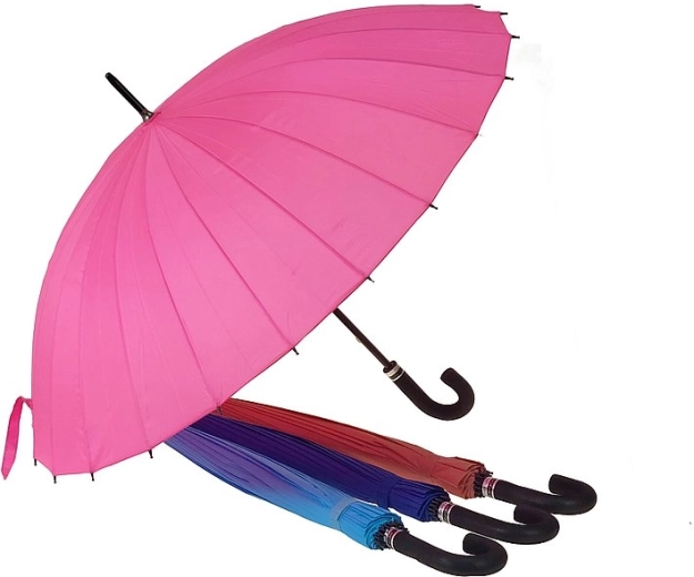 Parasol dlouhý s rukojetí ve tvaru J