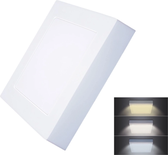 Solight LED mini panel CCT přisazený stropní čtvercový 12 W 900 lm
