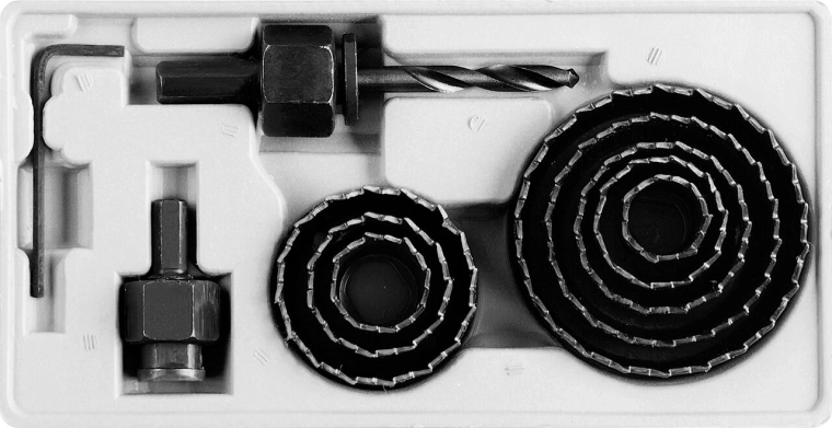 Sada vykružovacích korunek 19–64 mm, 11dílná