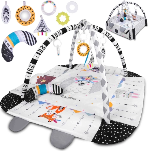 Interaktivní vzdělávací hrací podložka 110 × 100 cm RICOKIDS Boho 3v1