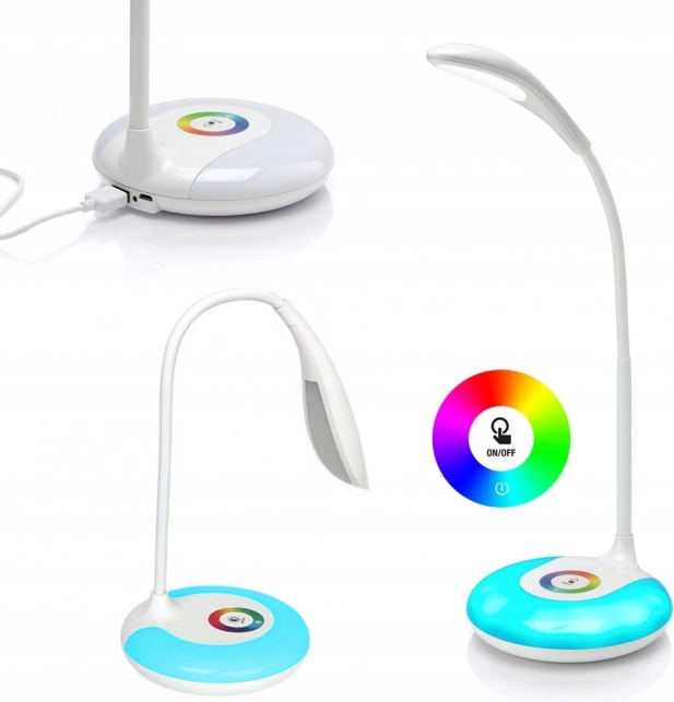 Led stolní lampa s rgb podsvícením 256 barev