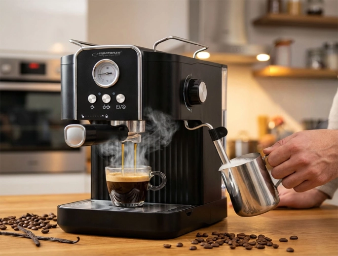 Parní tryska na jemně našlehané mléko