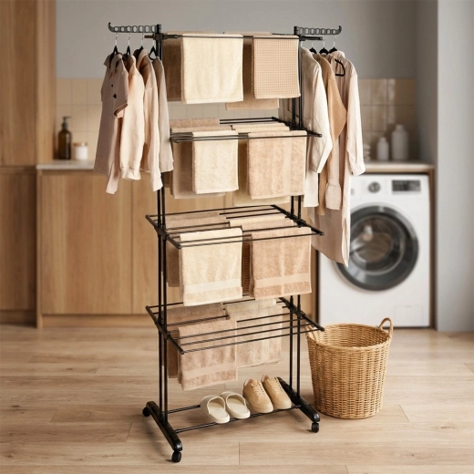 Boční ramena na ramínka a spodní police na boty