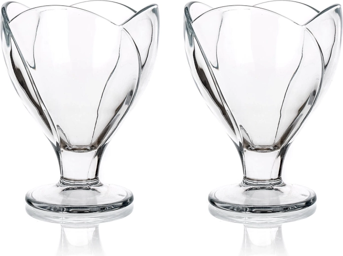Skleněné zmrzlinové misky ICEVILLE 216 ml – sada 2 ks