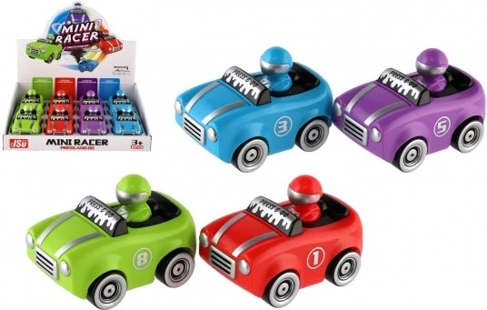 Auto/Autíčko závodní zmáčkni a jeď plast 10cm na setrvačník 4 barvy