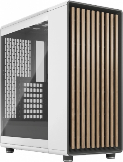 Počítačová skříň North Chalk White TG Clear Tint