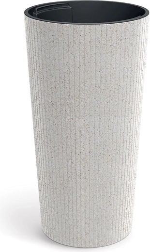 Květináč Lamia Slim Eco Wood 30 cm – bílý