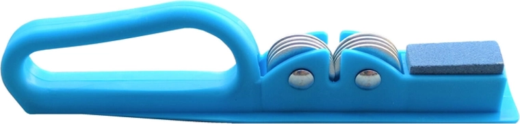 Ostřič nožů 2v1 s brouskem a držadlem, mix barev