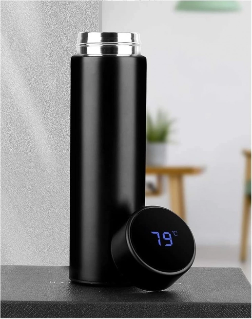 Chytrý termo hrnek s LED displejem 500 ml černý