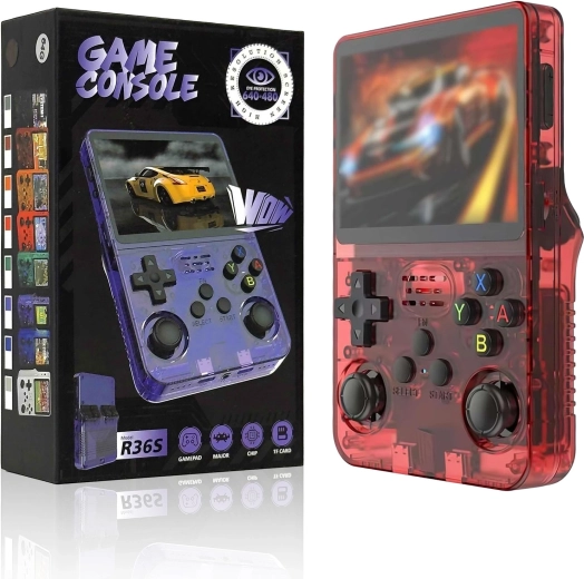 Přenosná herní konzole Renew Force R36S červená 64 GB