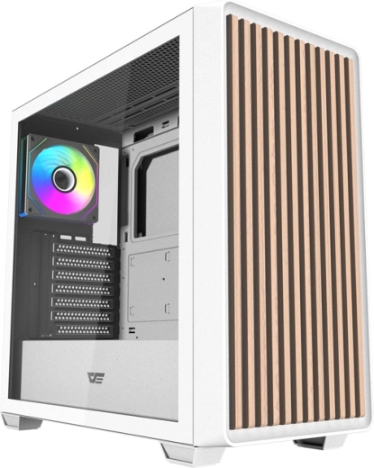 Darkflash DS900WD ATX bílá počítačová skříň se 4 ventilátory