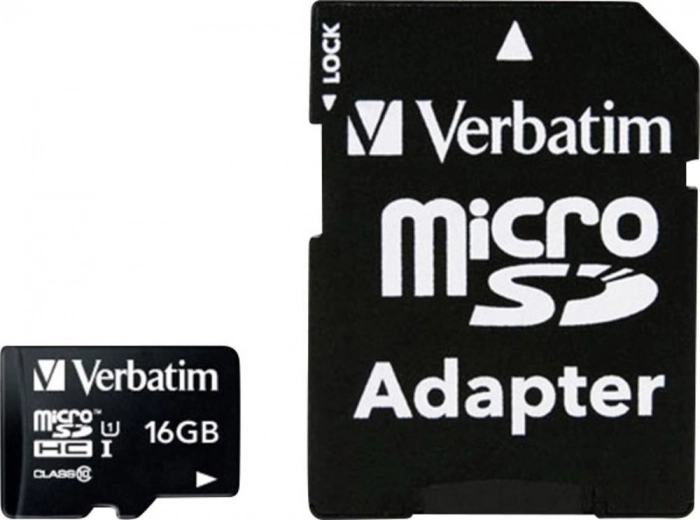 Paměťová karta Verbatim 16GB microSDHC UHS-I s adaptérem