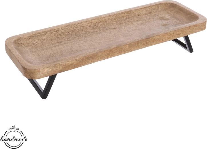 Tác Mango z dřeva a kovu 46 × 16 cm