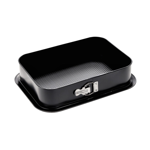 Obdélníková dortová forma s odnímatelným okrajem 34 × 24 cm, černá