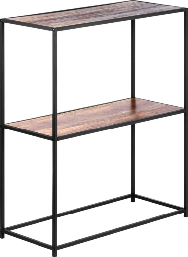 Dvě prostorné police v dekoru dřeva