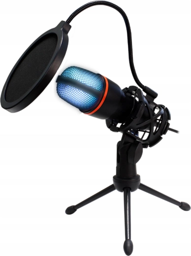 Studiový USB kondenzátorový mikrofon BM-3000 s RGB podsvícením