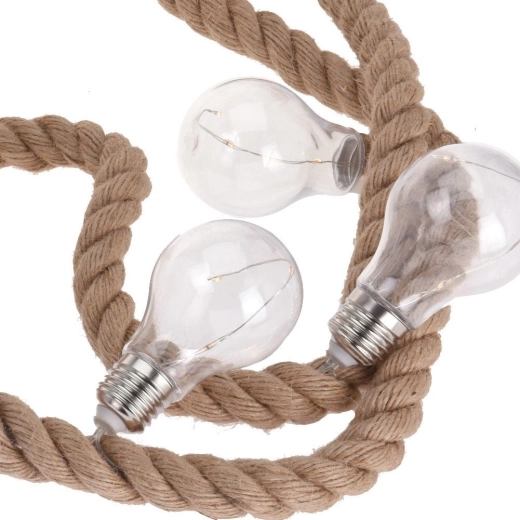 Teplé světlo 30 LED v 10 čirých žárovkách