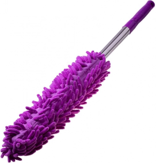 Prachovka z mikrovlákna s teleskopickou rukojetí – fialová