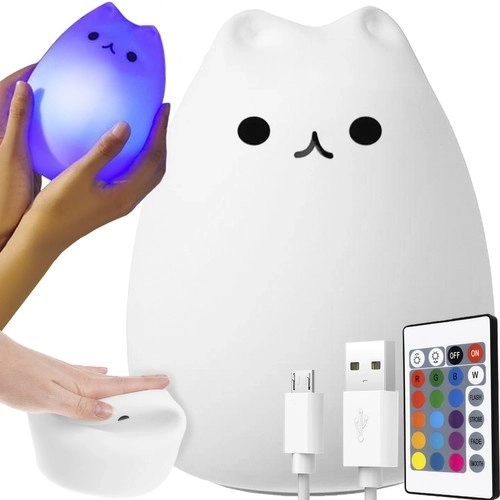 Dětská noční lampička LED Kotek