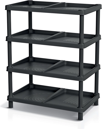 Regál na boty TASSY RACK recyklovaná černá