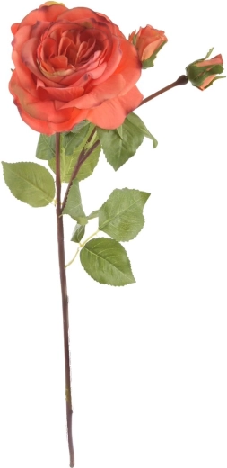 Umělá růže oranžová 52 cm