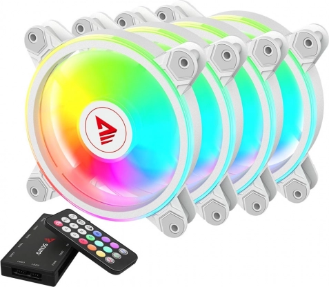Sada čtyř ventilátorů Savio s ARGB podsvícením 120 mm