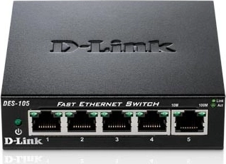 Síťový přepínač s 5 porty 10/100 Mb/s v kovovém krytu