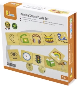 VIGA vzdělávací hra dřevěné puzzle na učení smyslů