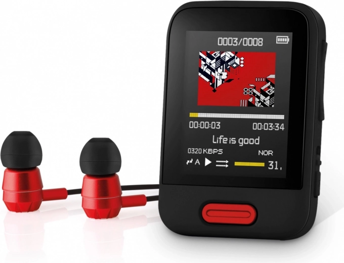Přenosný MP3/MP4 přehrávač 16 GB s Bluetooth a 1,8" displejem