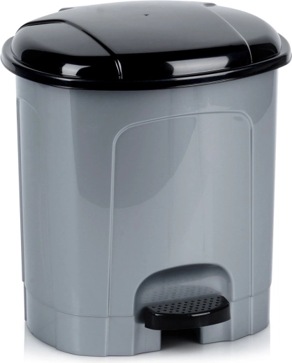 Plastový koš na odpad s pedálem 5,5 l šedý