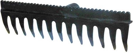 Hrábě se srovnávací lištou 38,5 × 11 cm, 13 zubů, PA se skelným vláknem, bez násady