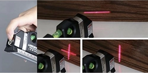 Červený laser pro svislou i vodorovnou linii