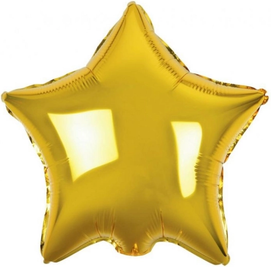 Fóliový balónek hvězda zlatá – 100 ks