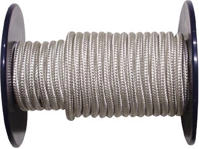 Polyamidové pletené lano s jádrem 8 mm, bílé, 100 m