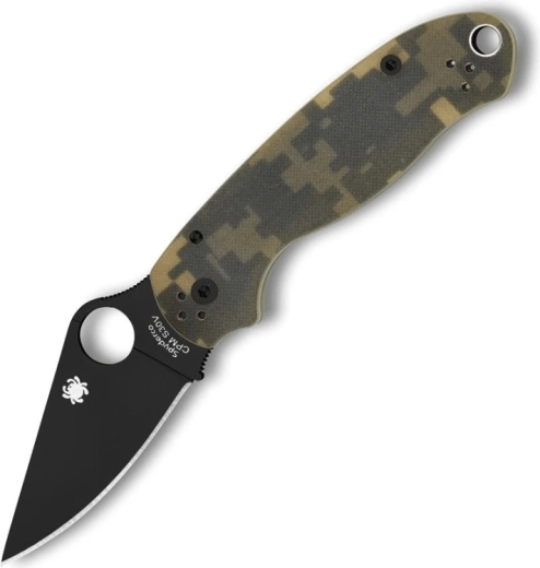 Taktický kapesní nůž Spyderco Para 3 Camo, černá čepel, G-10 rukojeť